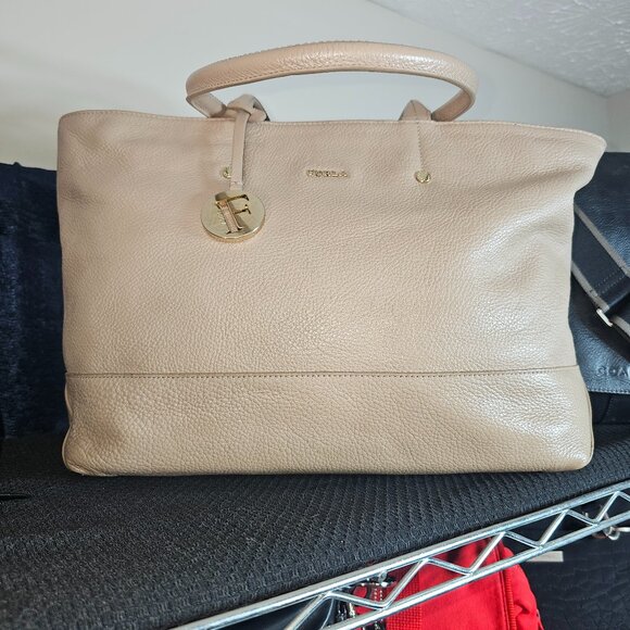 Furla Handbags - Furla Daisy Calfskin Tote Beige